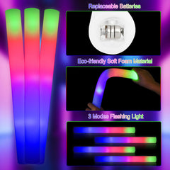50 Foam Glow Sticks